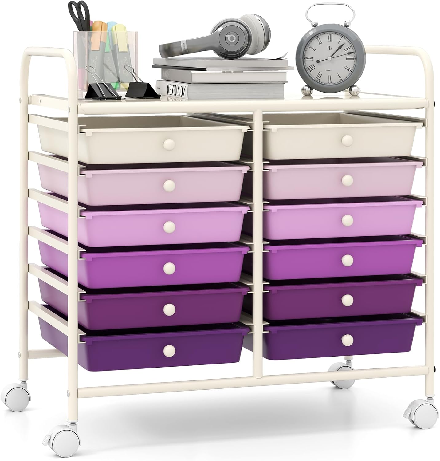 Giantex 12 Drawers Rolling Cart for Organized Storage Solutions