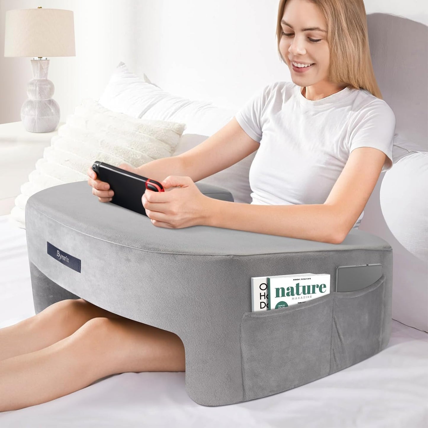 Multifunctional Grey Gaming Pillow by ByNaRIX
