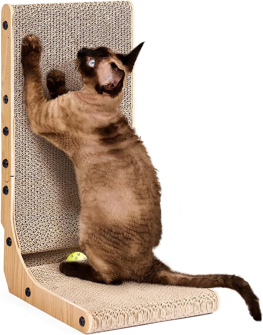 19 Vertical Cat Scratcher Board with Toy