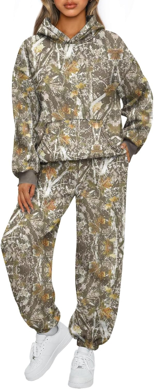 Oversized Womens 2 Piece Outfits Lounge Hoodie Sweatsuit Set
