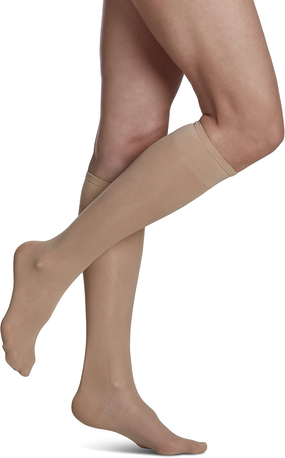 SIGVARIS Women's Sheer Fashion Closed Toe Calf Height Compression Hose