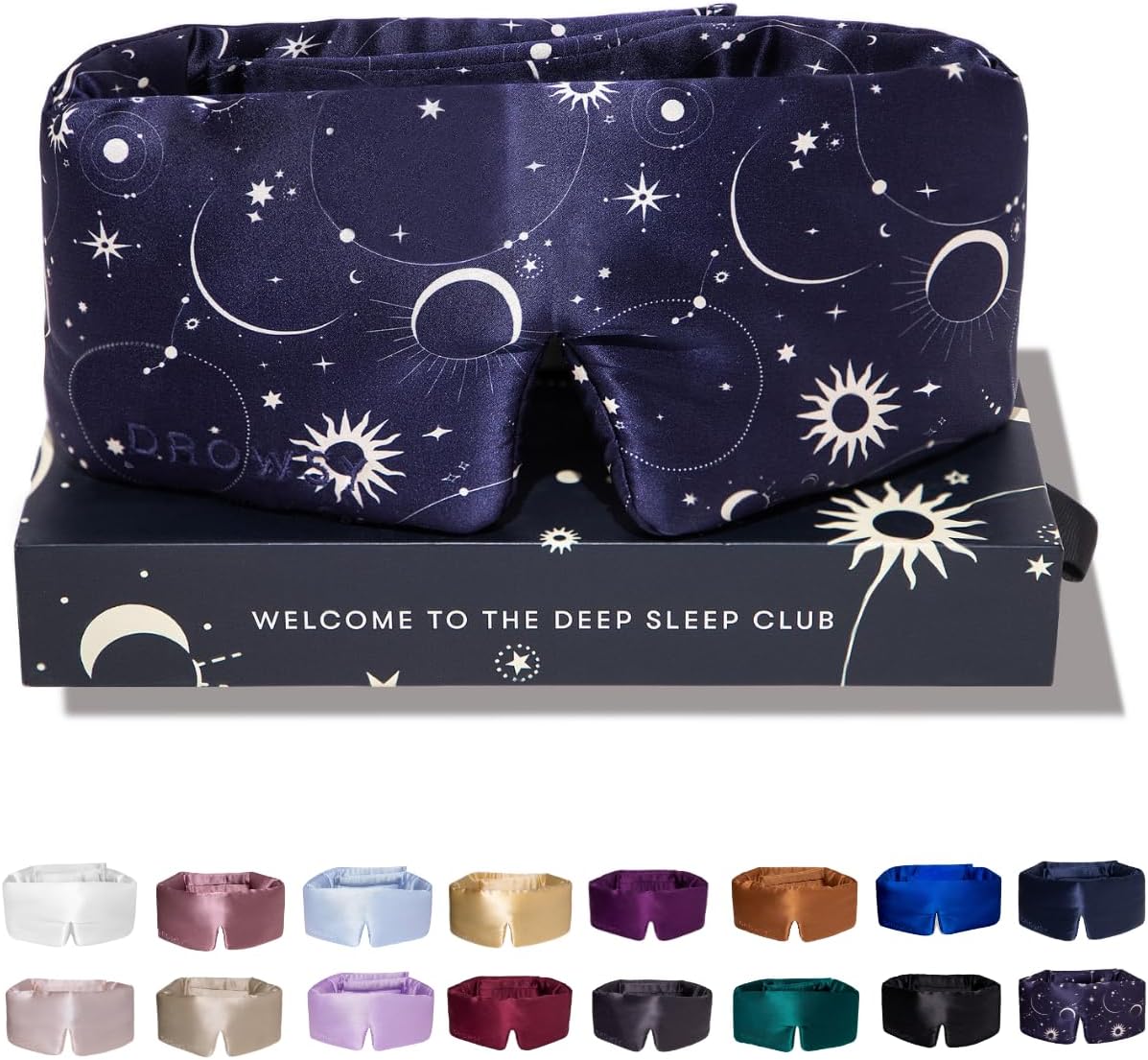 DROWSY Silk Sleep Mask - Luxurious Face-Hugging Comfort