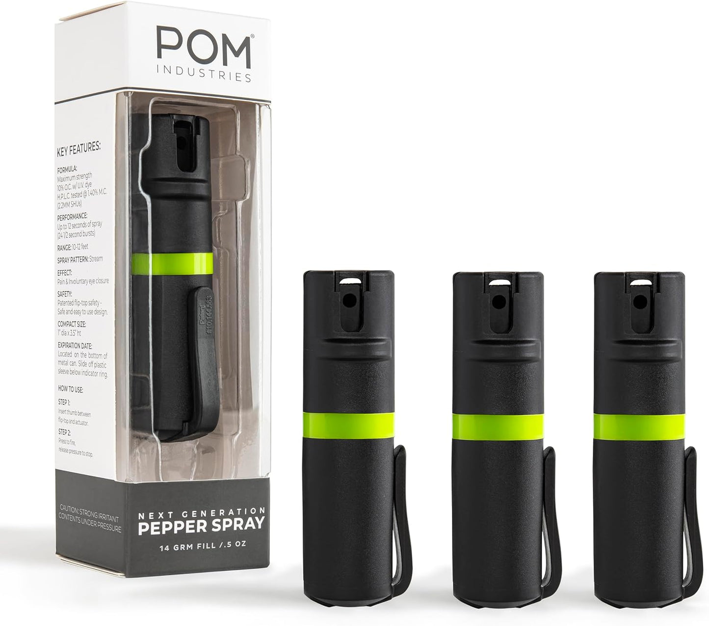 POM Pepper Spray with Pocket Clip for Maximum Safety and Ease