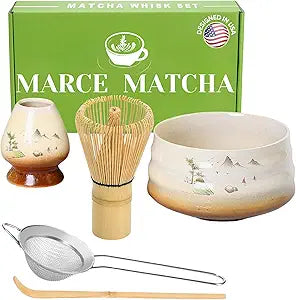 Marce Matcha Whisk Set - Perfect Kit for Matcha Lovers