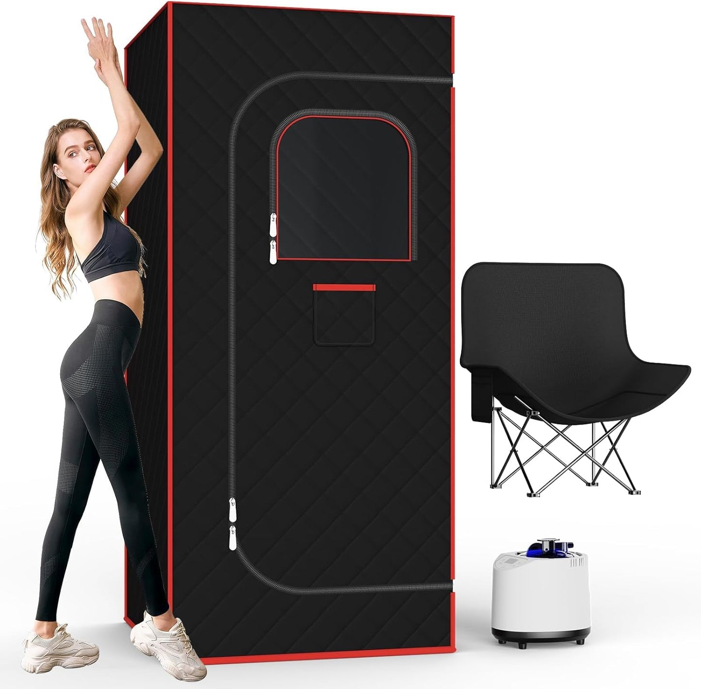 Portable Sauna for Home with 1200W Steam Generator and Chair