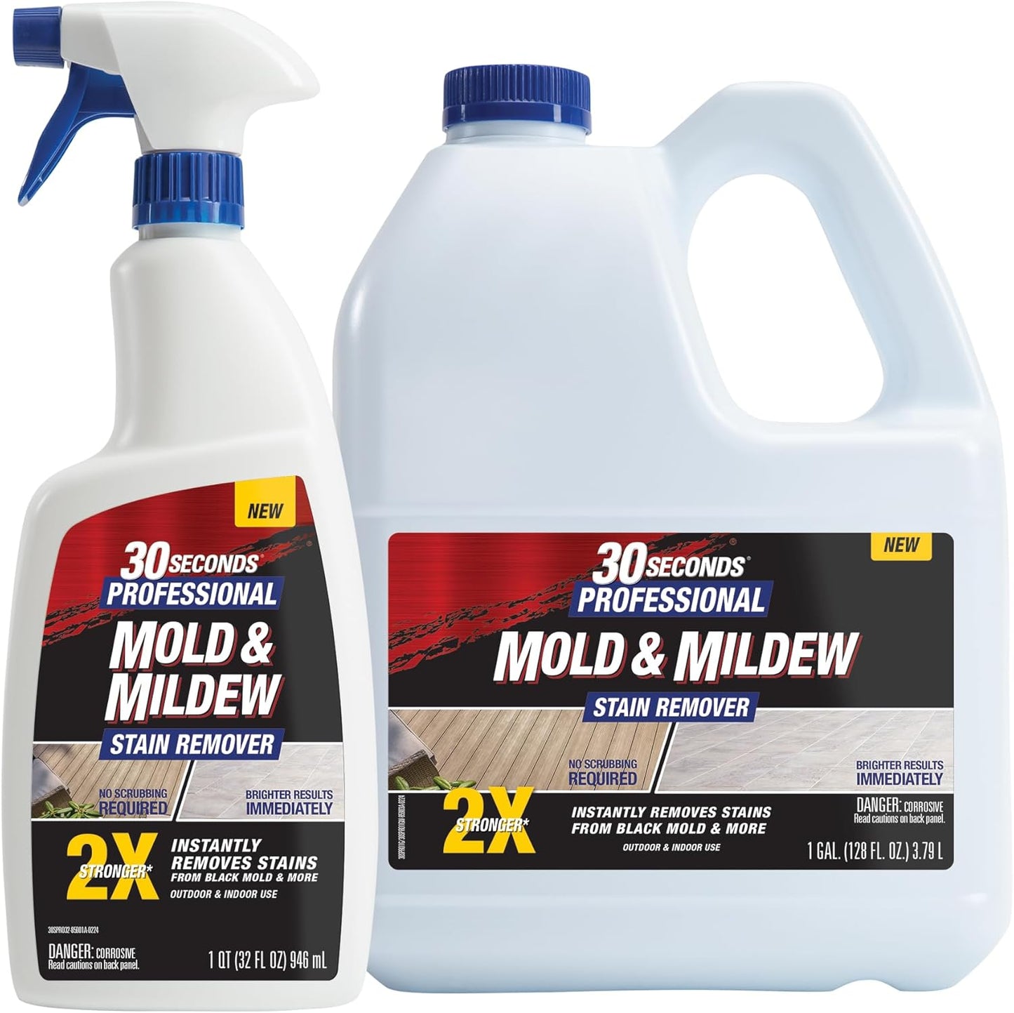 30 SECONDS Pro Mold and Mildew Stain Remover for Instant Brightness