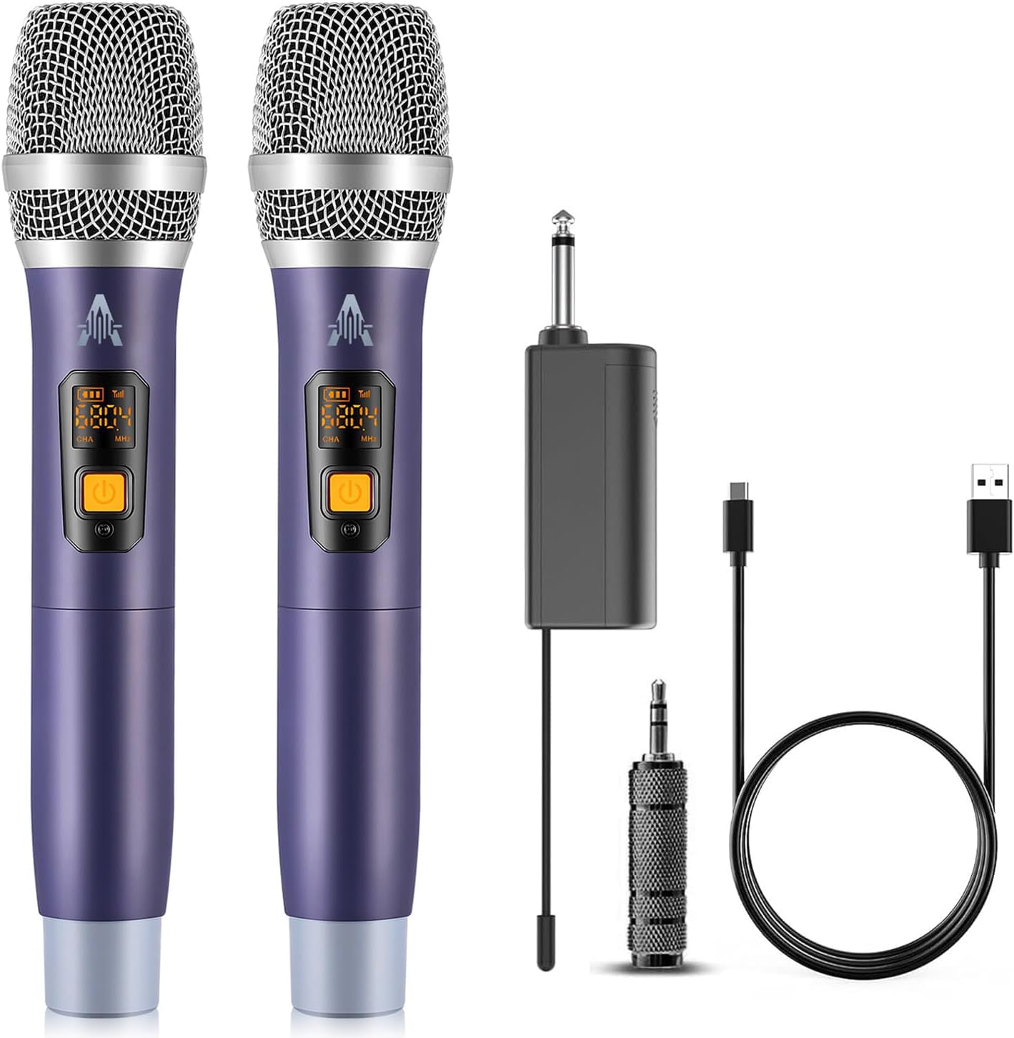 FOLTUSYMY Wireless Dual Mic: 40H Duration, 200ft Range