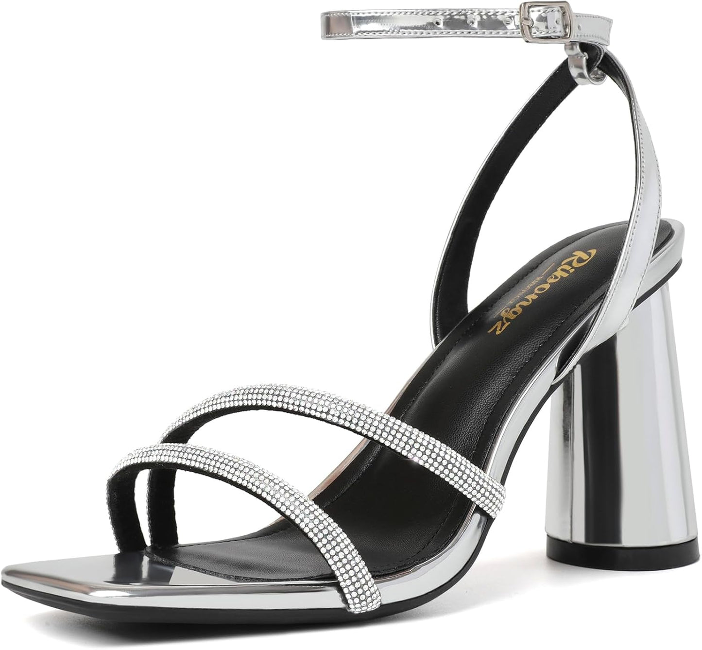 RIBONGZ Block Heels Prom Heeled Sandals for Women Stylish Look