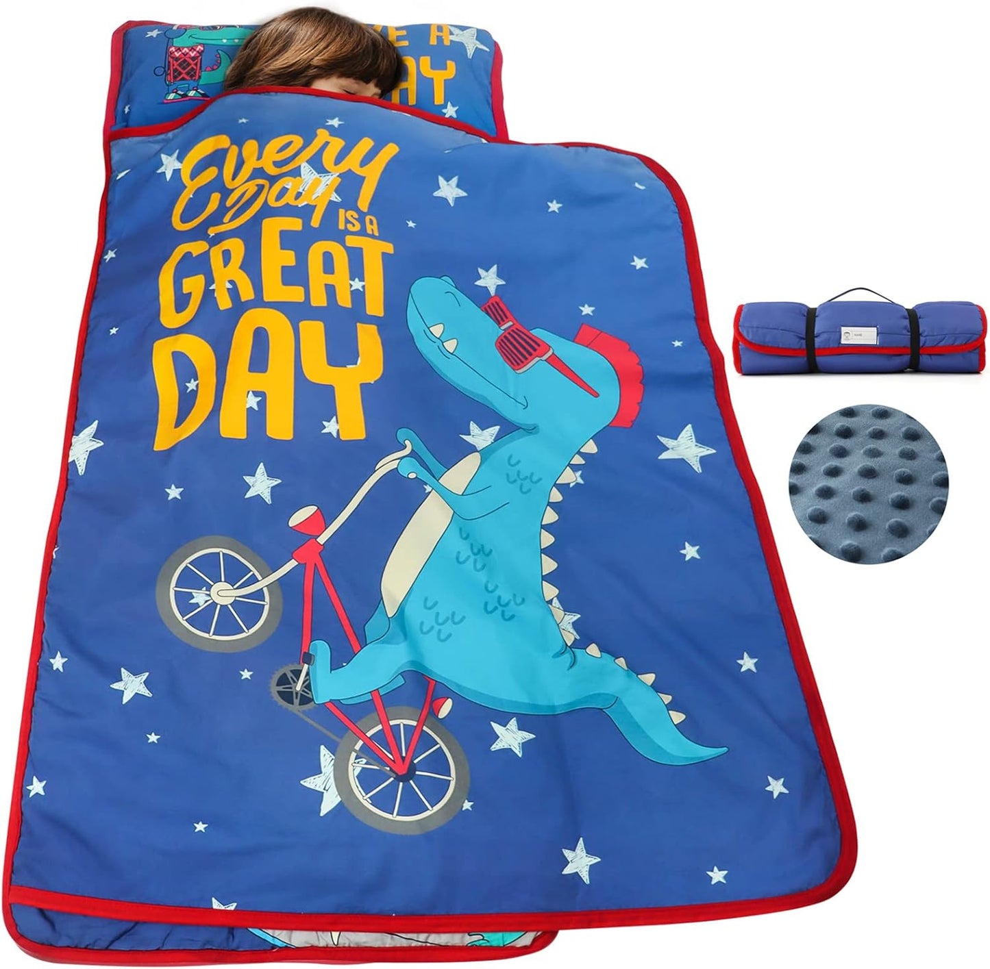 TANOSHII Toddler Nap Mat with Pillow and Blanket for Kids