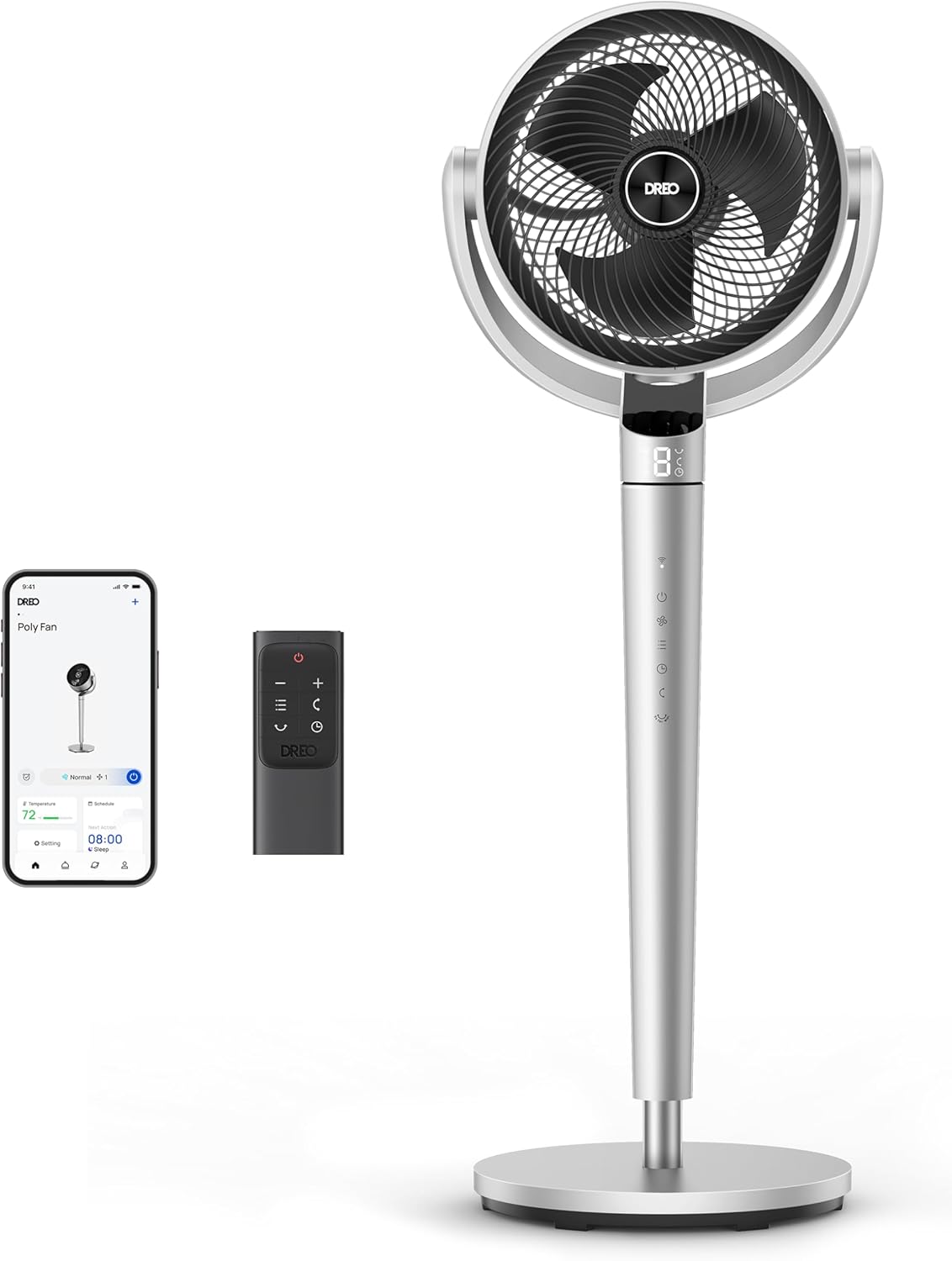 Dreo Oscillating Fan for Bedroom with Smart Control Features