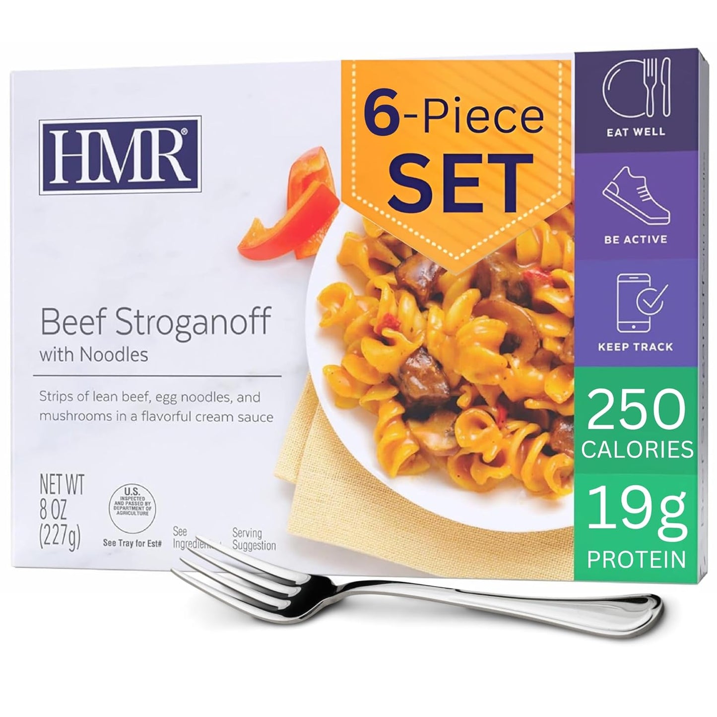 HMR Beef Stroganoff with Noodles Entree - Delicious Low Cal Meal