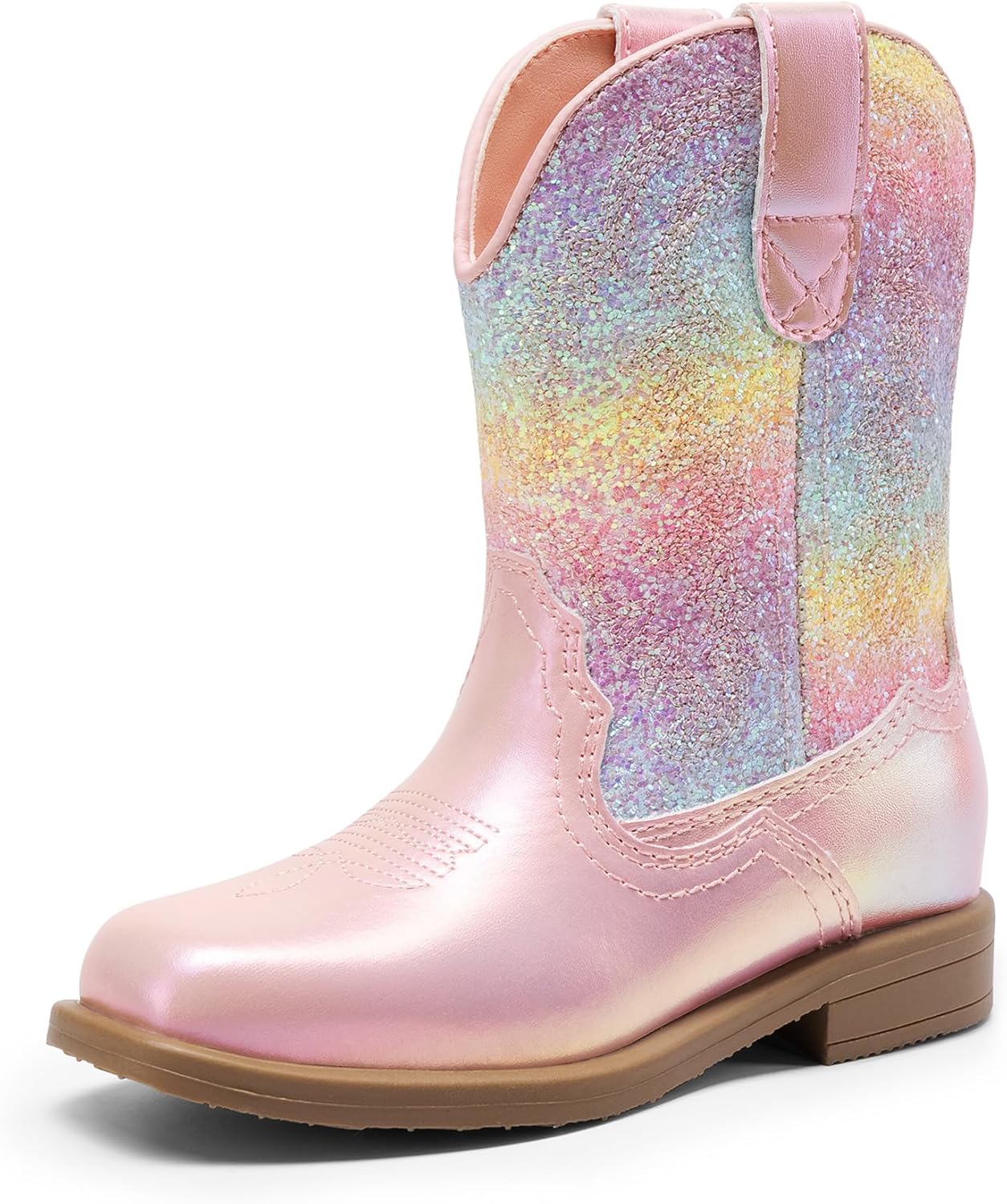 DREAM PAIRS Toddler Cowboy Boots for Boys and Girls Stylish