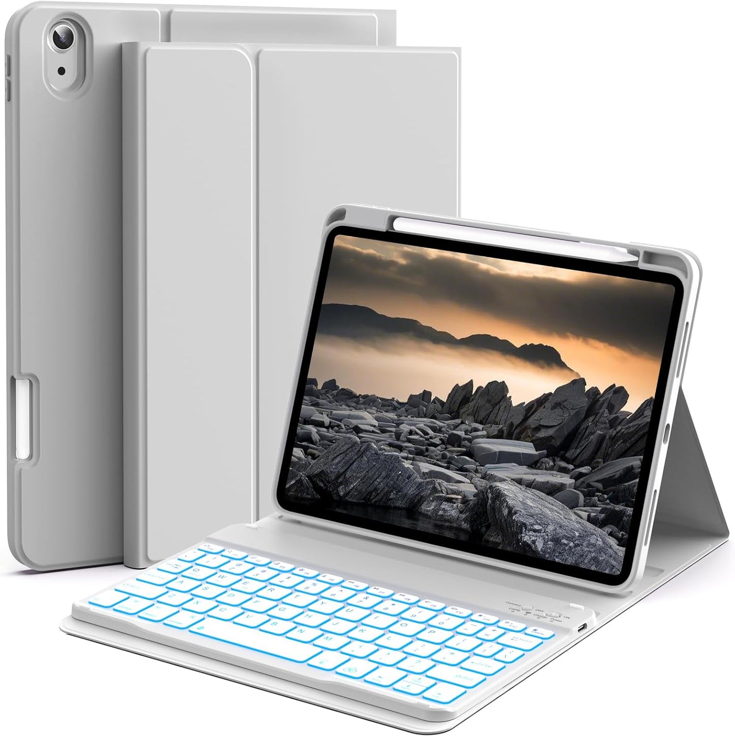 JKSML Keyboard Case for iPad 11th & 10th Gen with Backlight