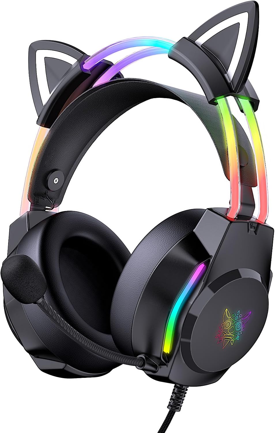 ONITOON Cat Ear Gaming Headset - Immersive Sound & Vibrant RGB