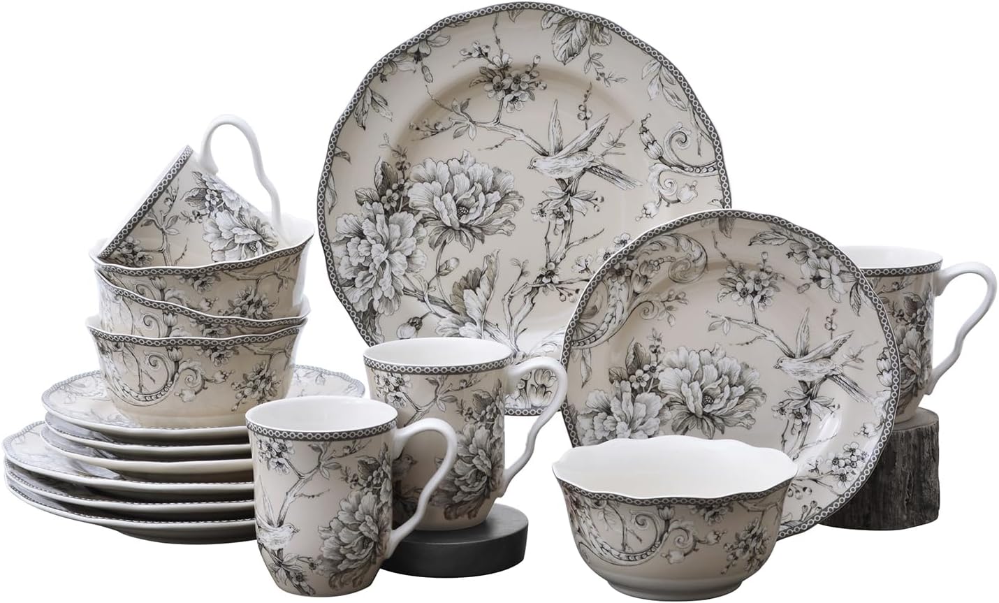 222 Fifth Adelaide 16-Piece Antique White Dinnerware Set Review