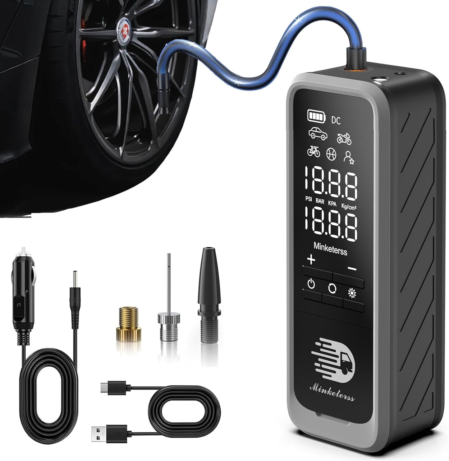 Fast Inflation Anywhere: 160PSI Cordless Air Compressor