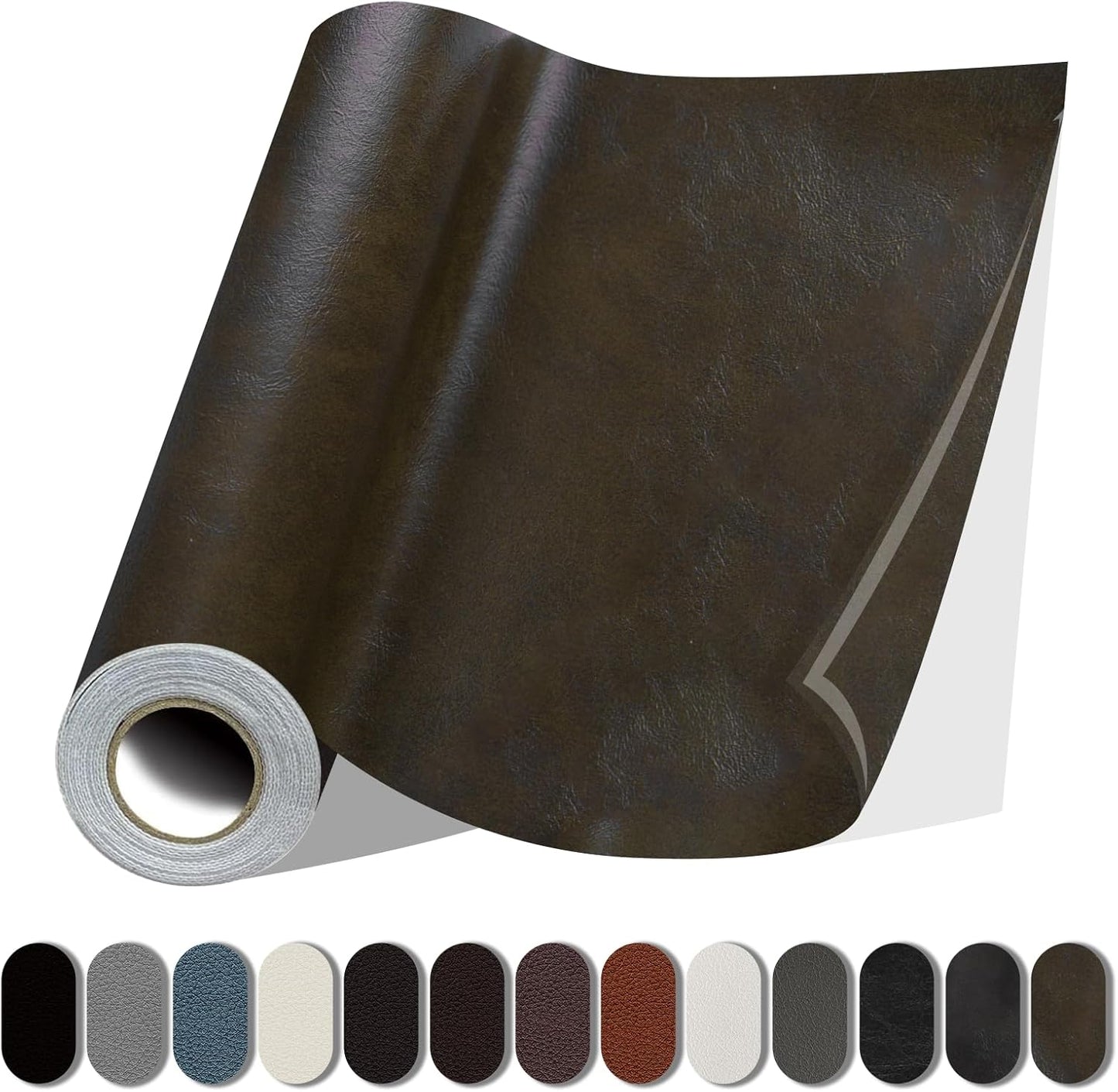 Leather Repair Patch for Couches and Furniture - Dark Brown