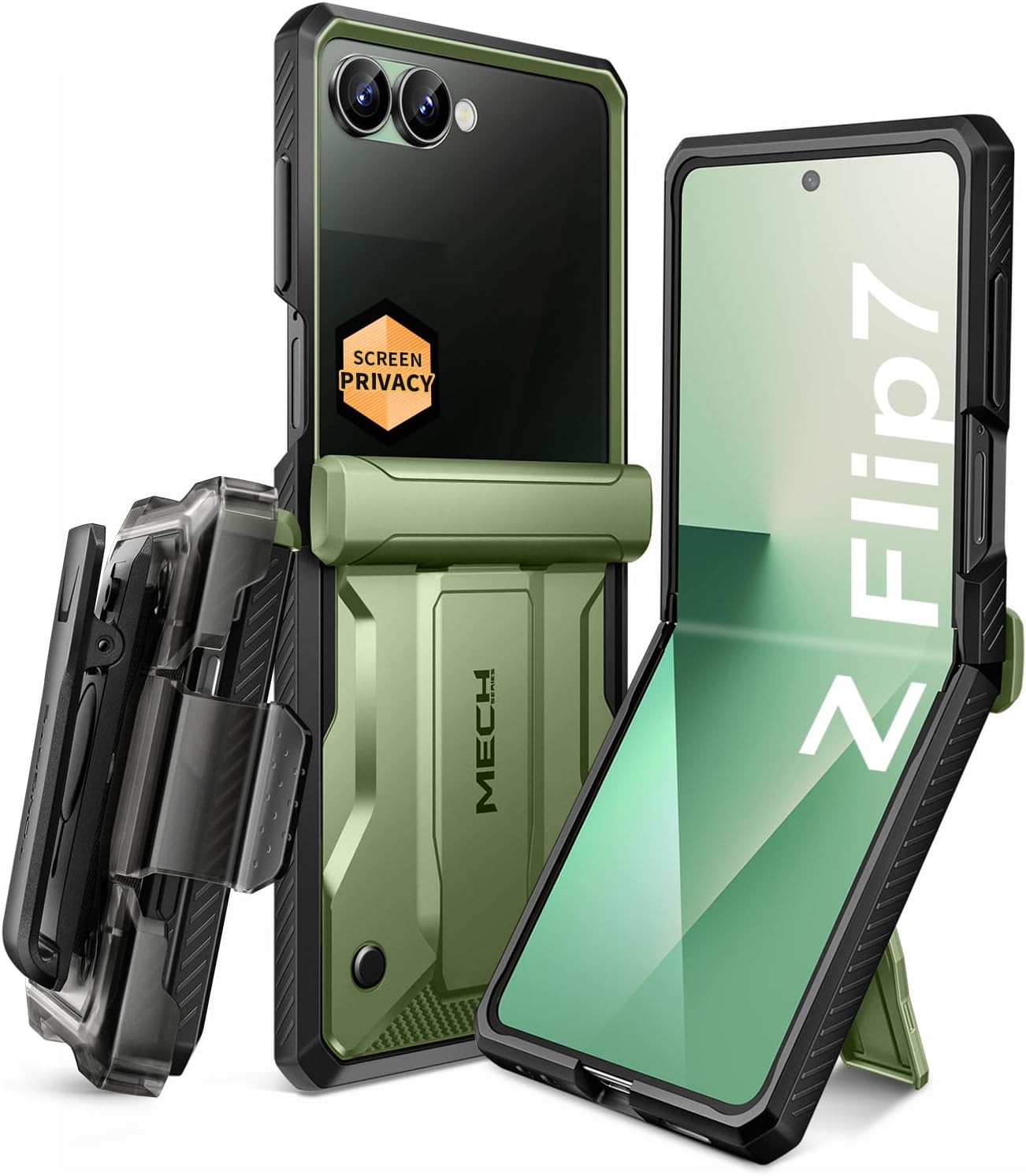 TONGATE Galaxy Z Flip 7 Case with Privacy Screen Protector