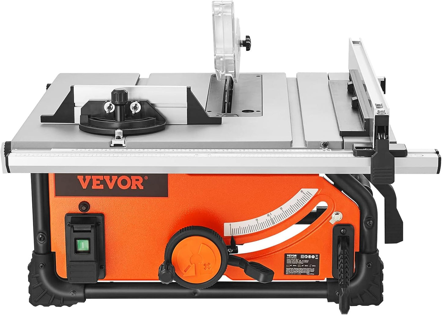 VEVOR 10-inch Table Saw for Jobsite with 15-Amp Power