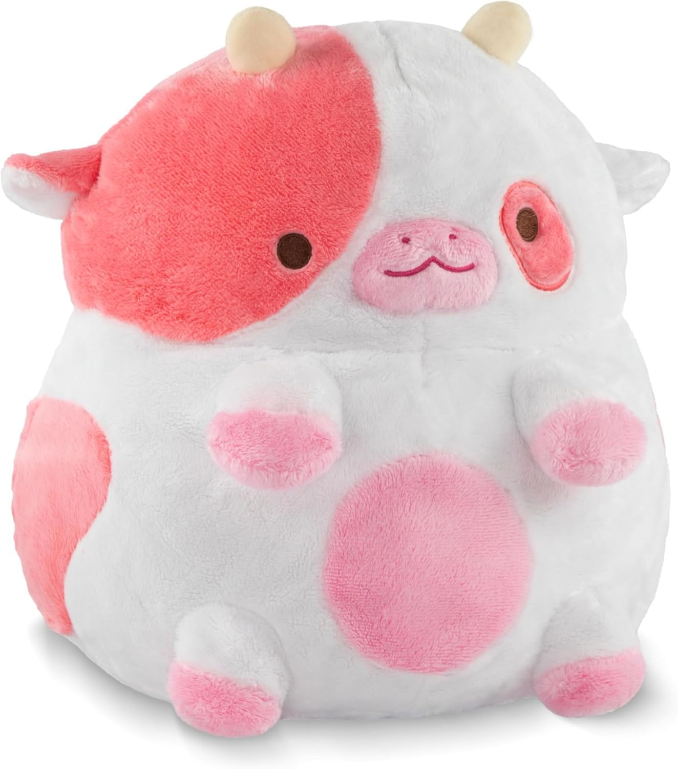 Heatable Strawberry Scented Cow Plush for Cramp Relief & Support