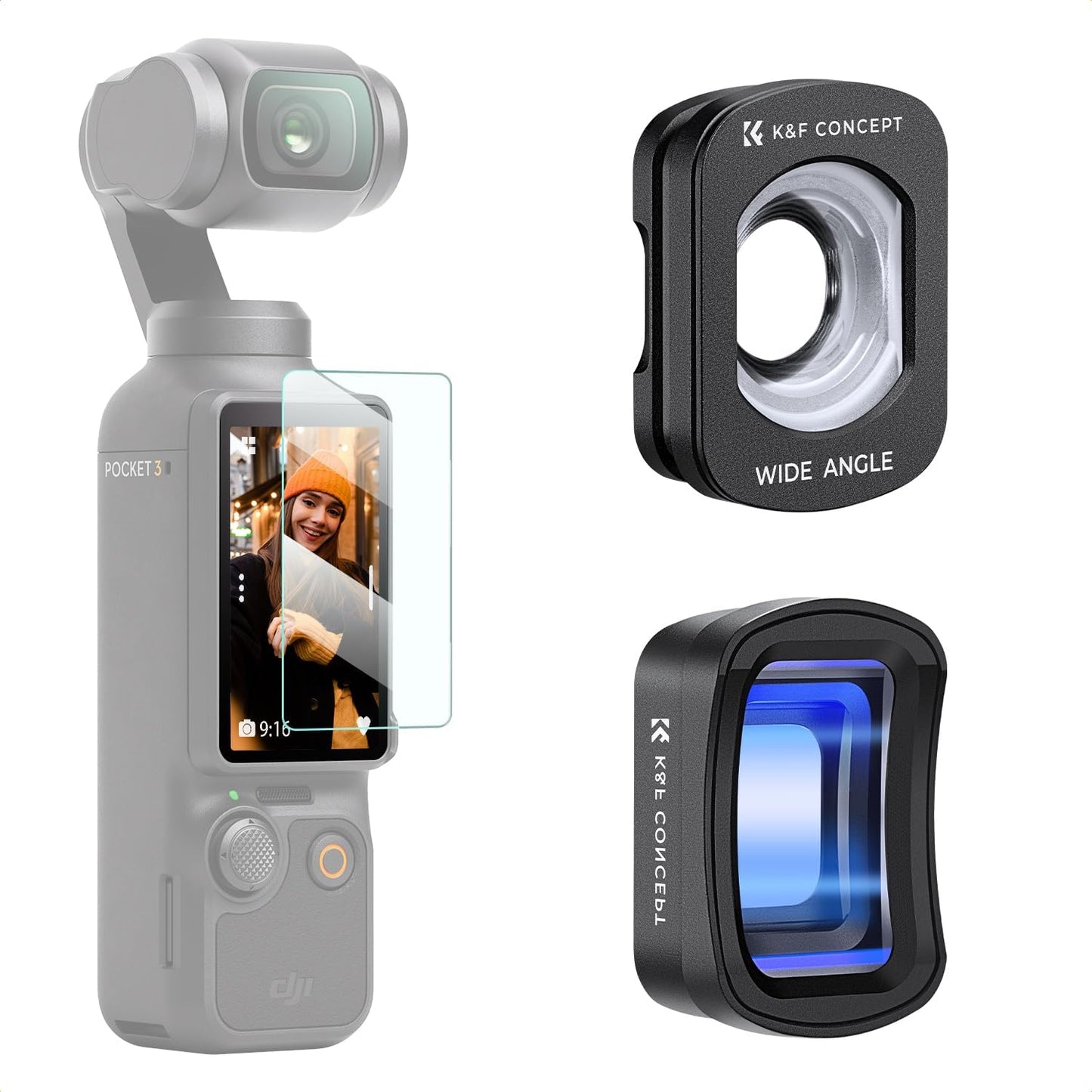 K&F Concept Magnetic Lens Kit for DJI Osmo Pocket 3 Action Camera