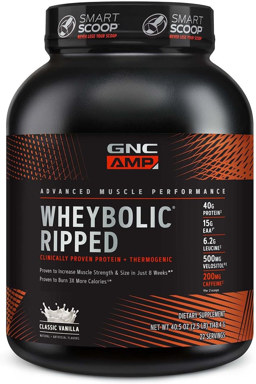 GNC AMP Wheybolic Ripped Protein for Muscle Growth and Recovery