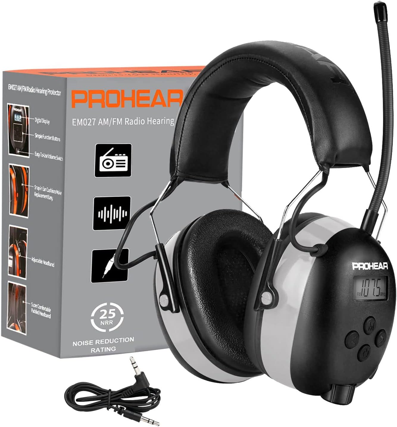 PROHEAR AM FM Digital Ear Protection Headphones for Work