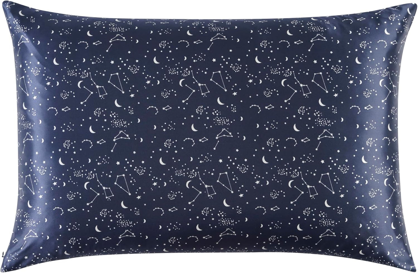Luxury Silk Pillowcase for Beauty Sleep - Navy Floral Design