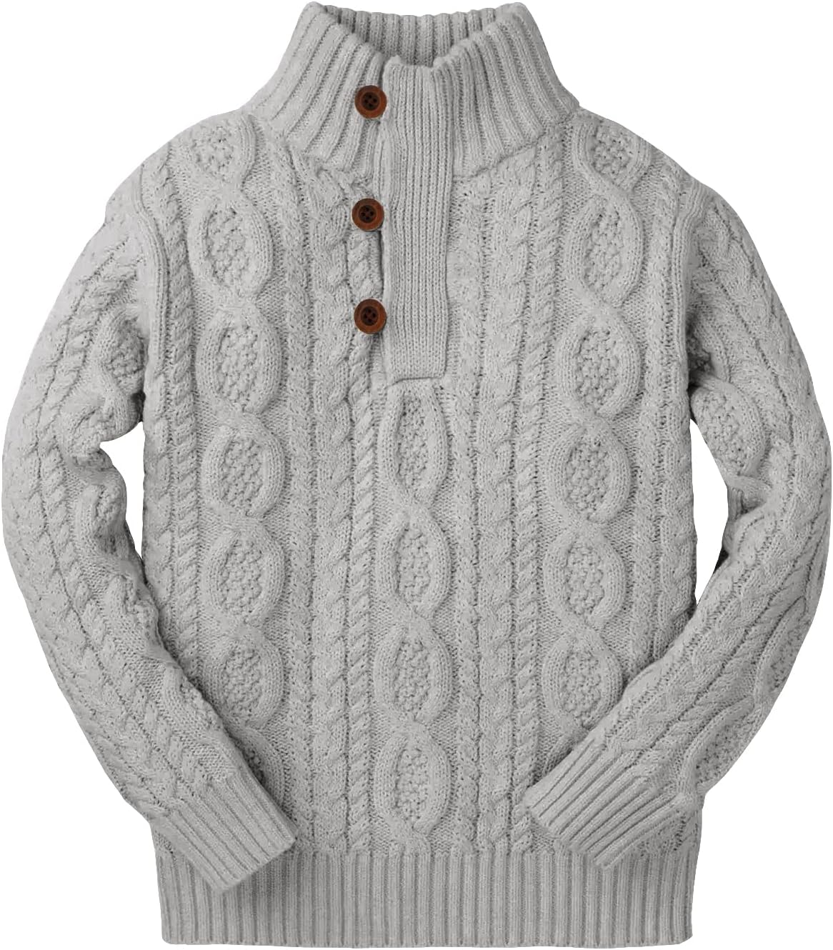 Kingdenergy Kids Sweaters Boys Turtleneck Cable Knit Pullover