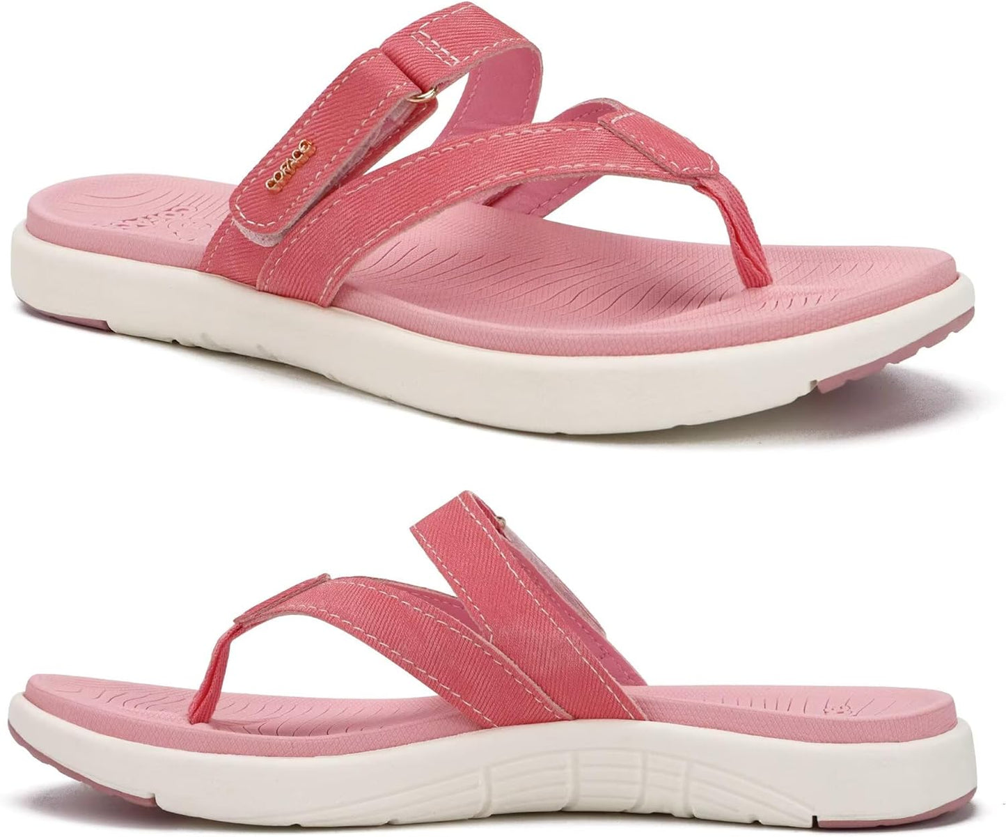 Womens Fashion Orthotic Flip Flops with Arch Support for Comfort