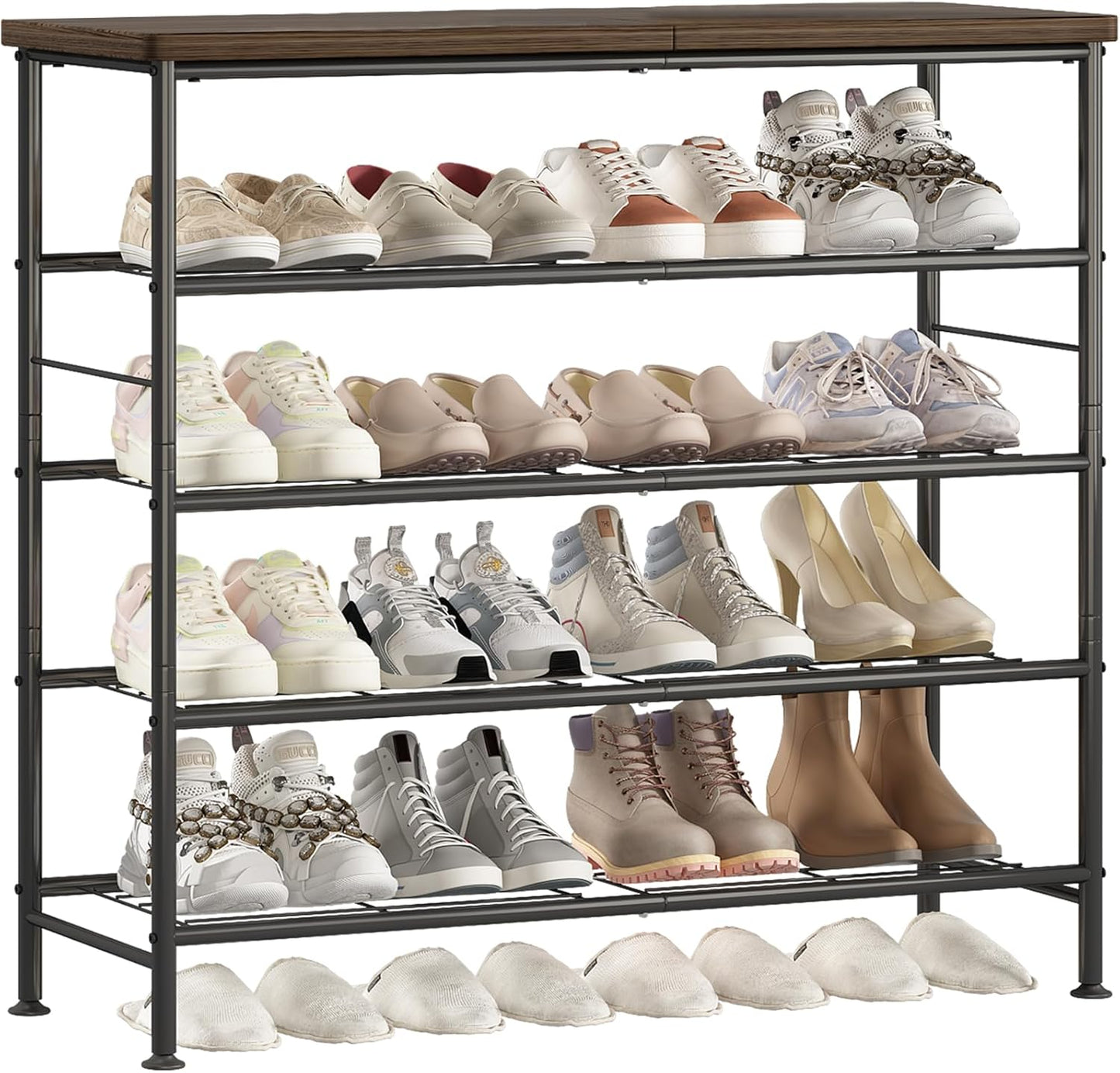 5 Tier Shoe Rack Organizer for Closet Entryway Storage Solution