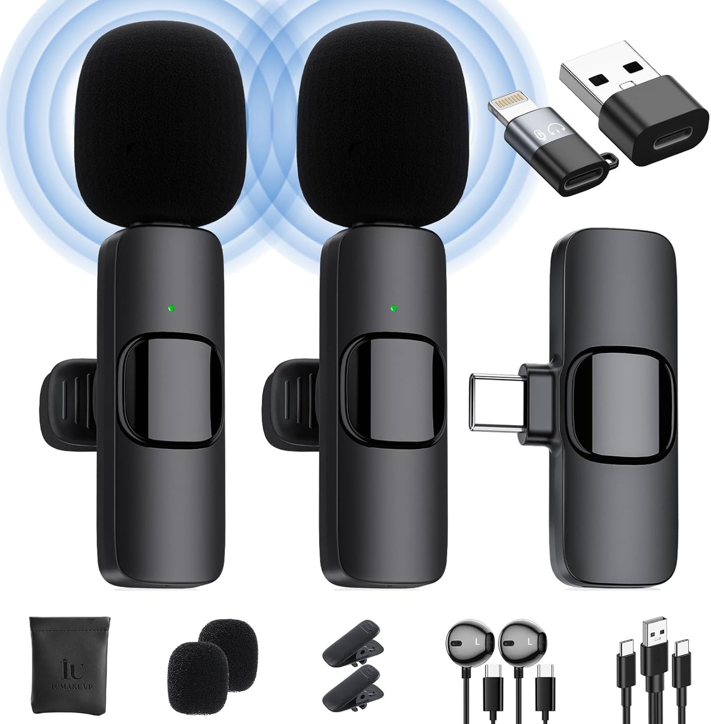 Crystal Clear Sound: Wireless Lapel Mic Duo