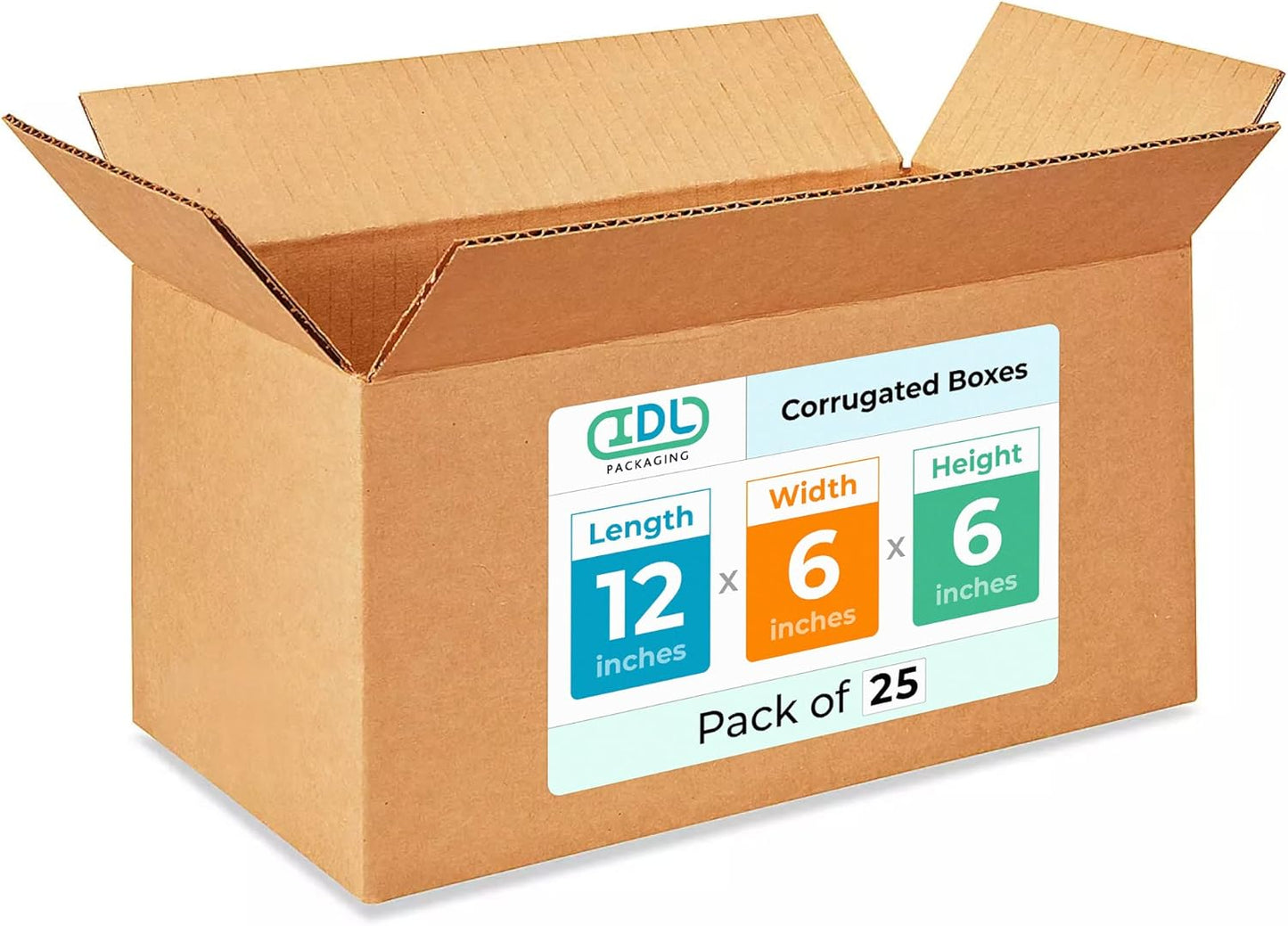 Small Corrugated Shipping Boxes 12L x 6W x 6H - Pack of 25
