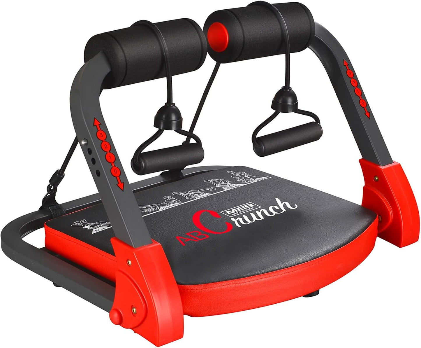 Core Crunch Machine with Resistance Bands