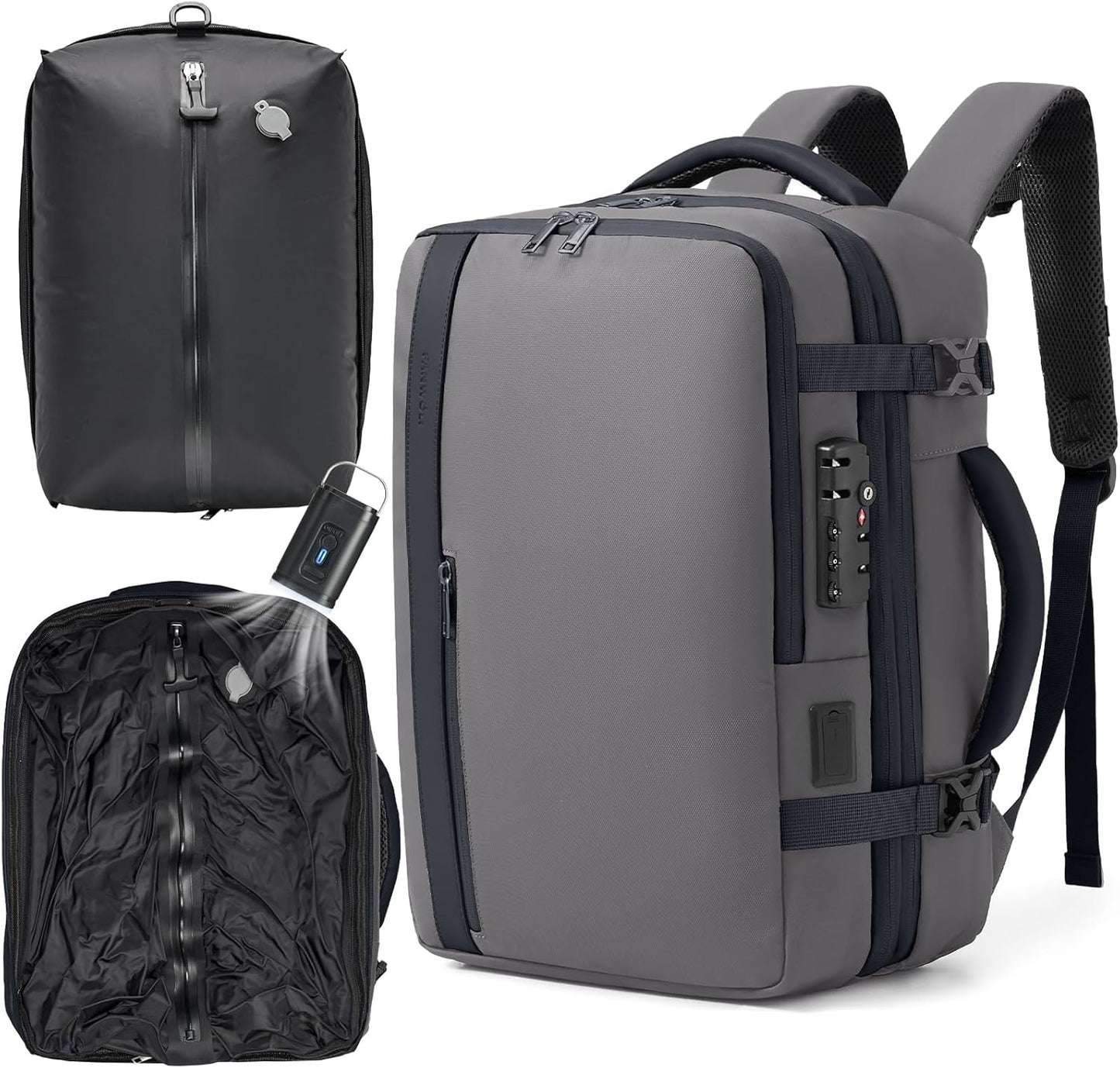 Fanwoli Vacuum Travel Backpack with TSA Lock and Anti Theft Zipper