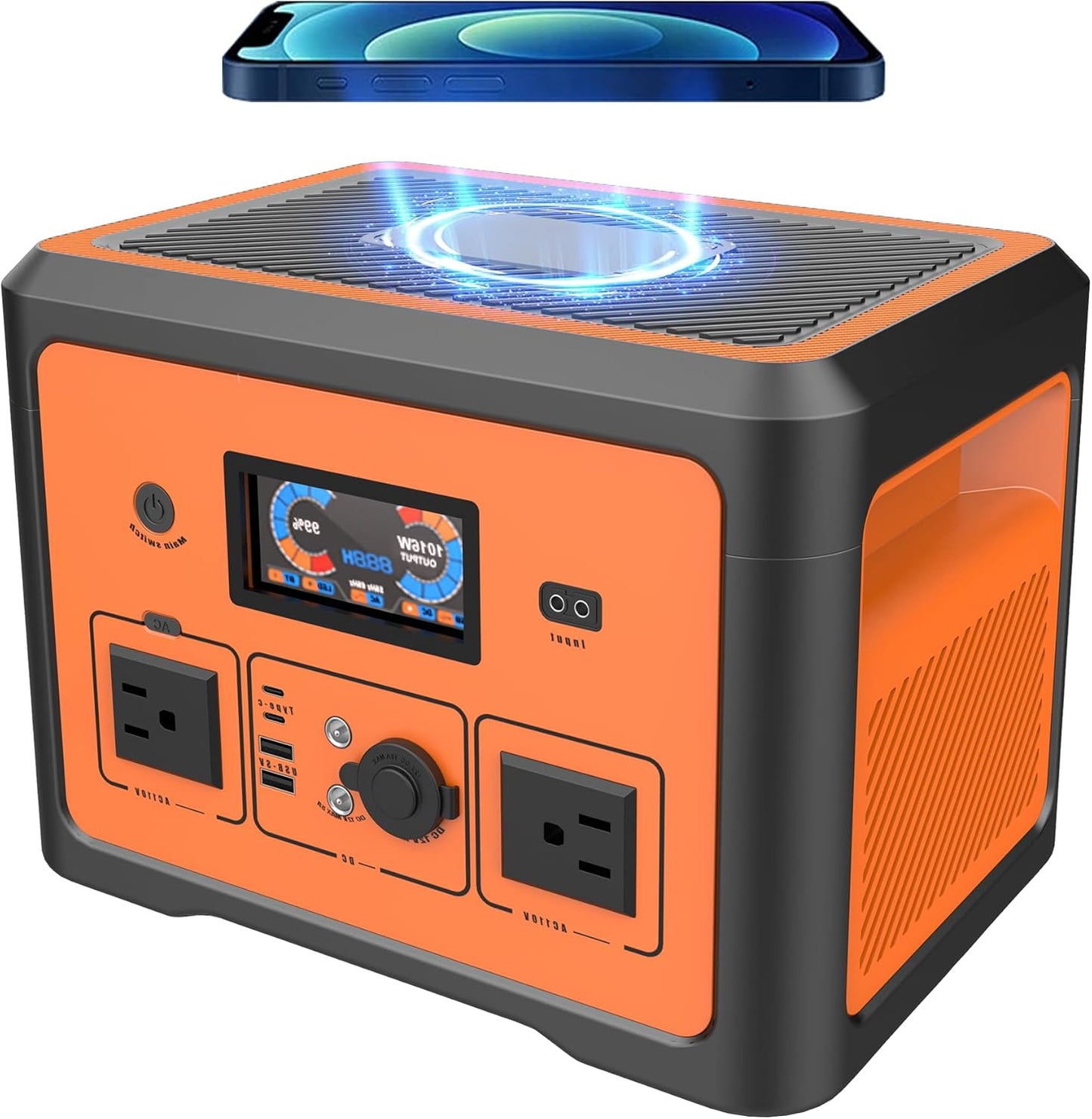 Tiexei Portable Power Station: 600W Solar Generator