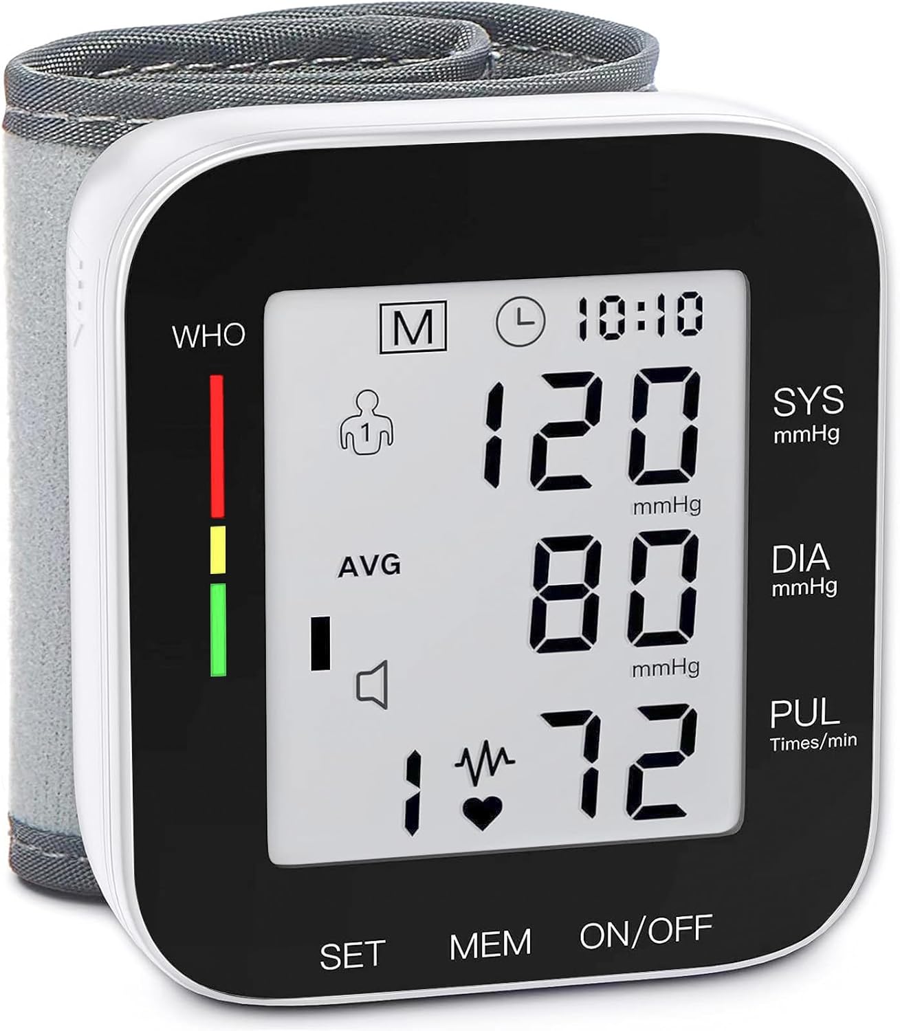 MMIZOO Wrist Blood Pressure Monitor with Large LCD Display