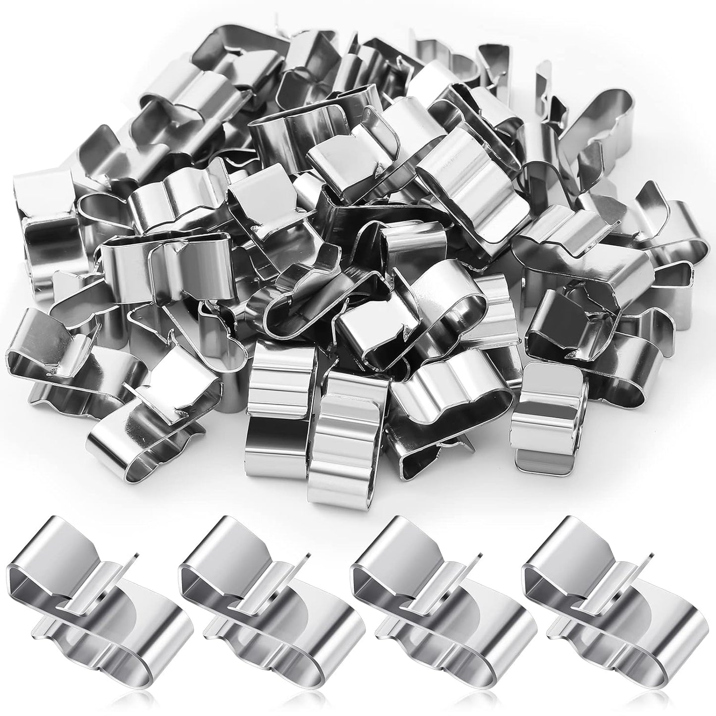 Stainless Steel Trailer Wire Clips - Secure PV Wiring