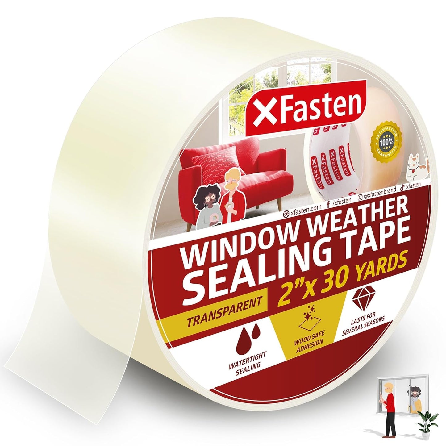 Clear Draft Isolation Tape - No Residue