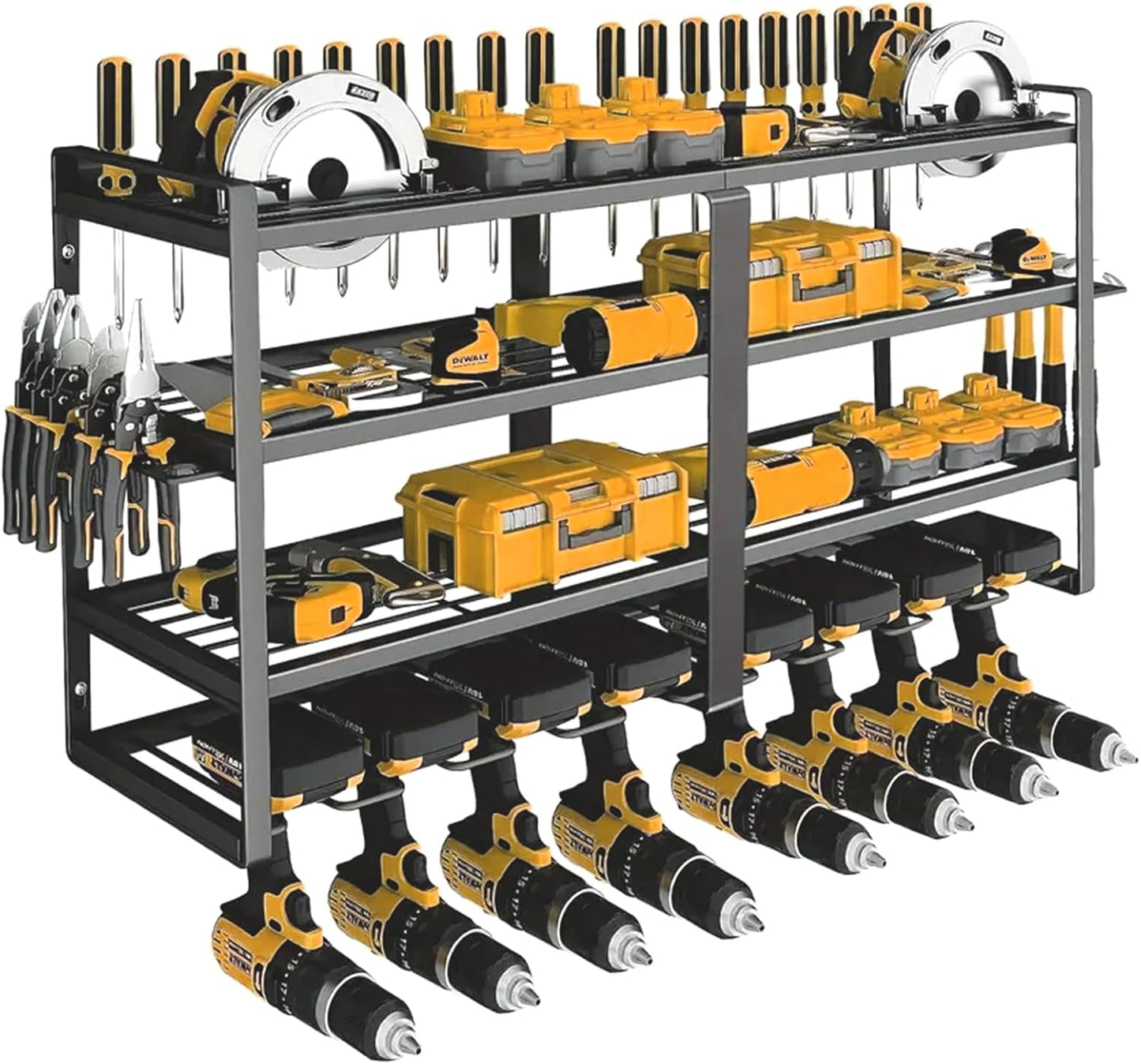 Efficient 32 Power Tool Organizer: Heavy-Duty Storage Rack