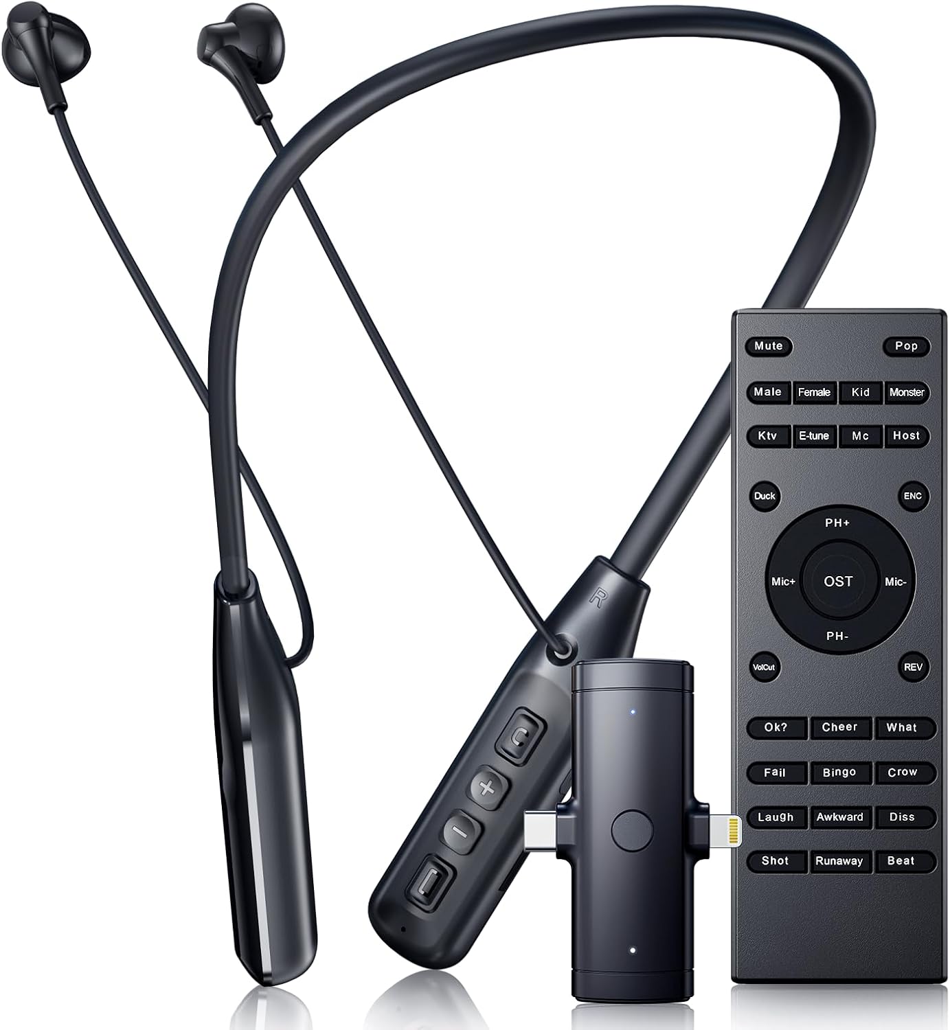 Wireless Neckband Microphone Headset Kit for Streaming & Podcasting