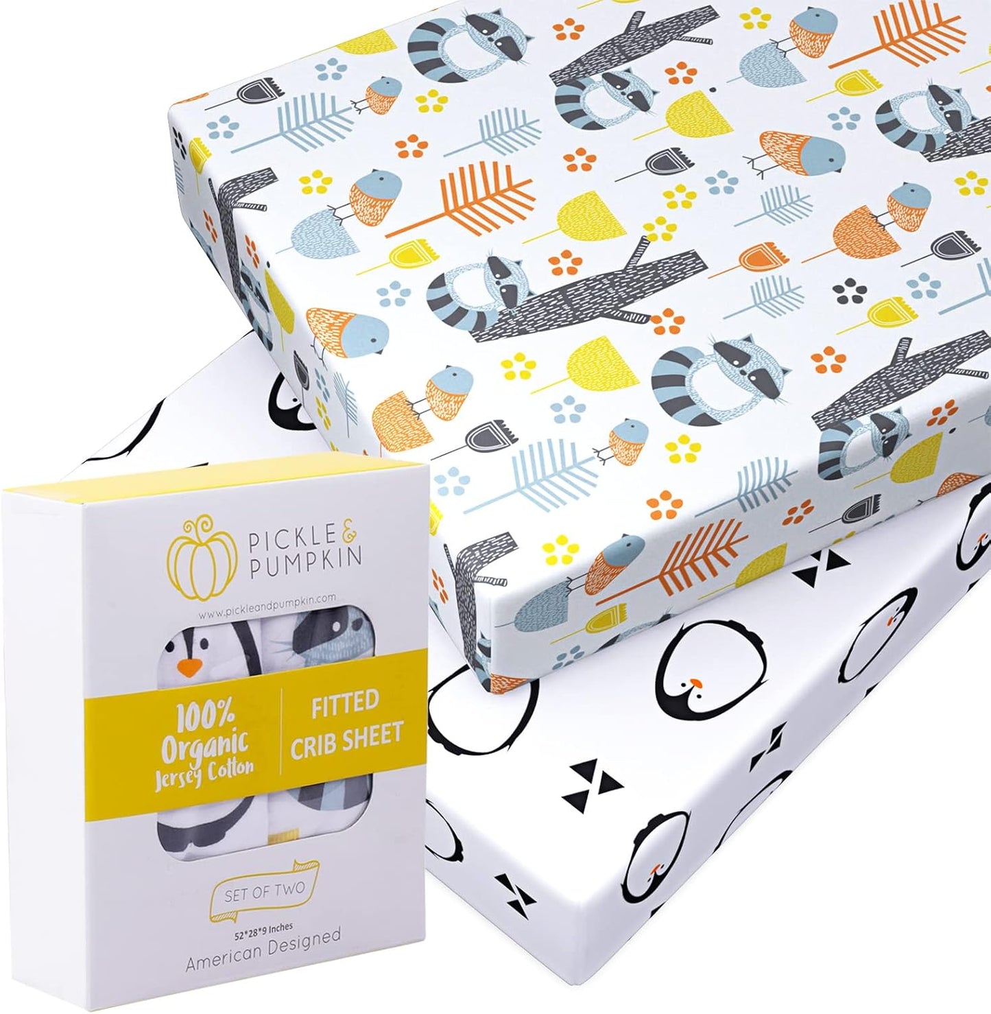 Premium Organic Crib Sheet Set for Toddler & Standard Mattresses