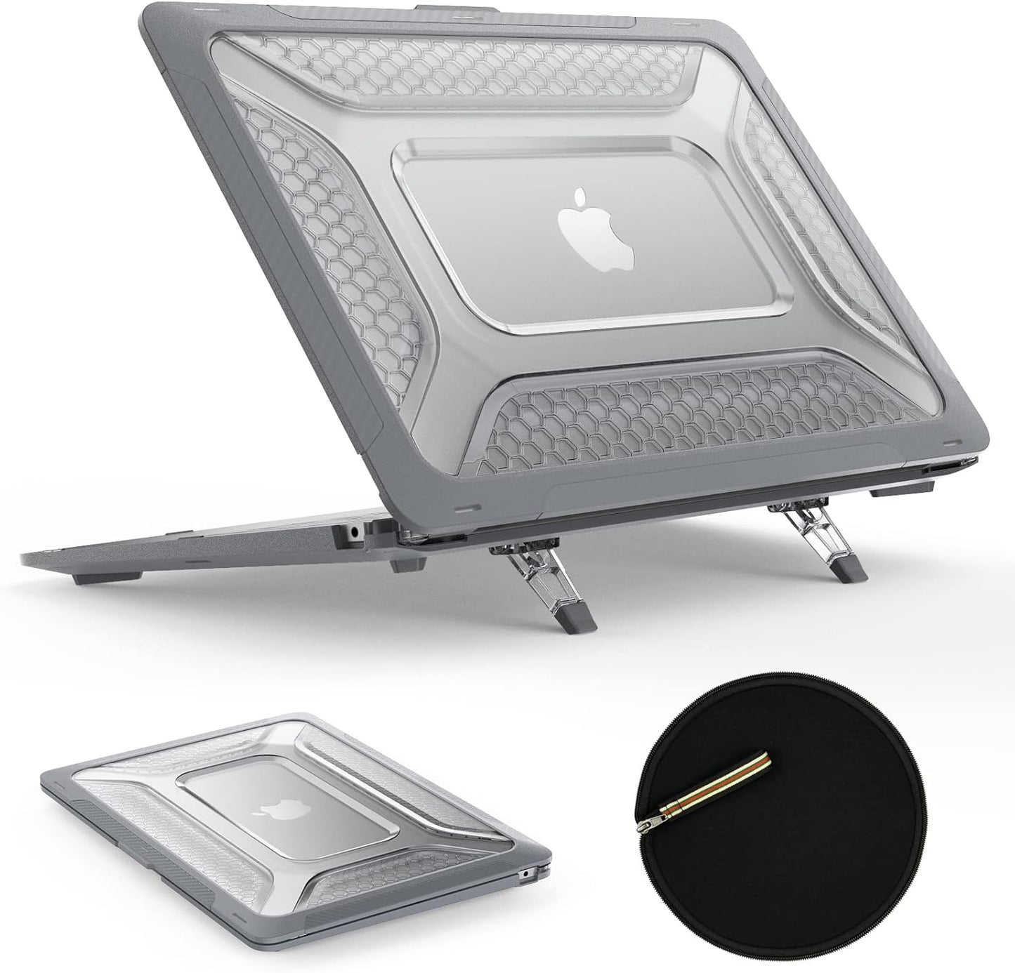 SEYMAC stock Case for MacBook Pro 14 inch with Stand & Bag