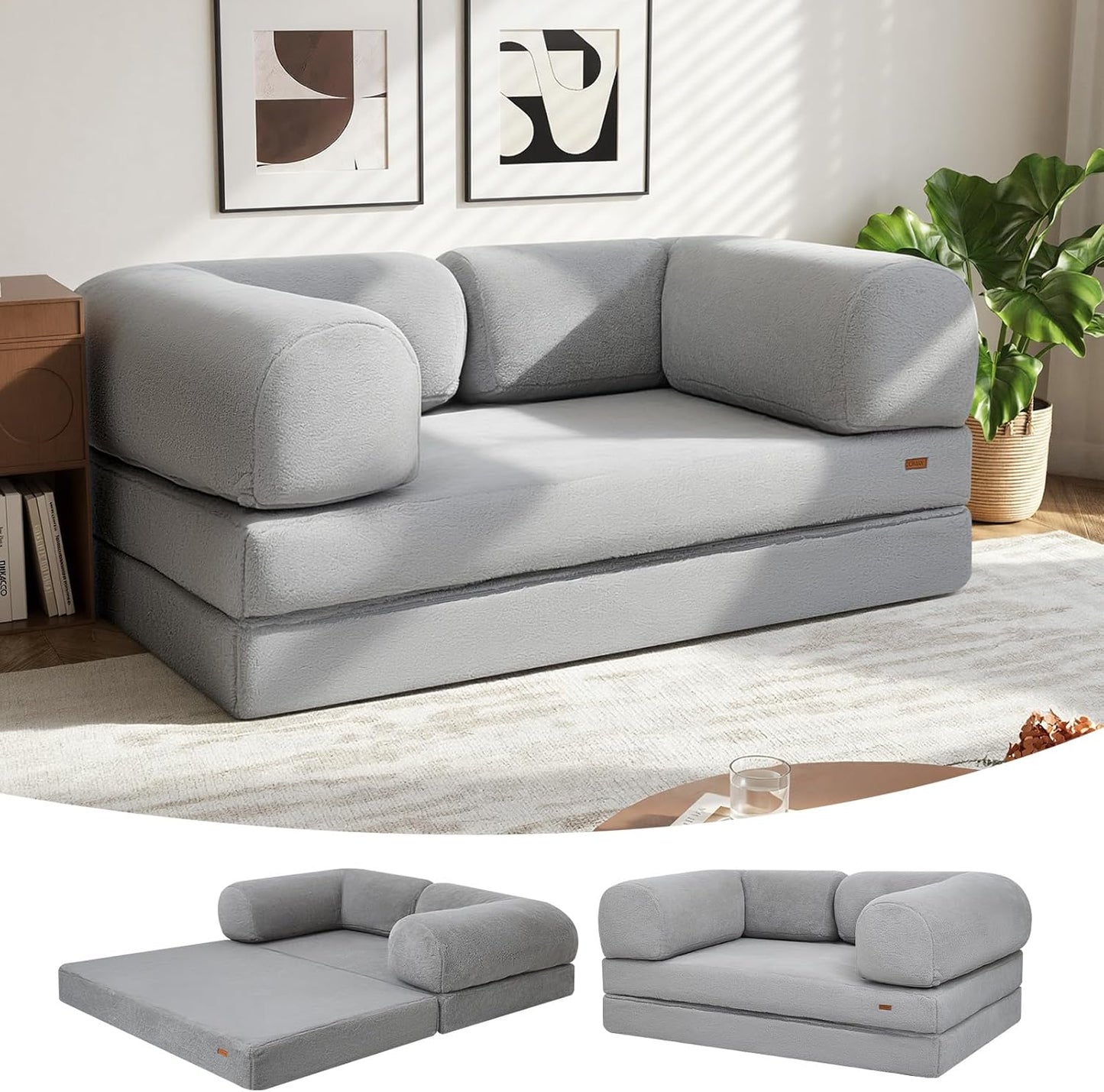 COMAX Folding Sofa Bed Queen - Versatile Futon Chair Sleeper