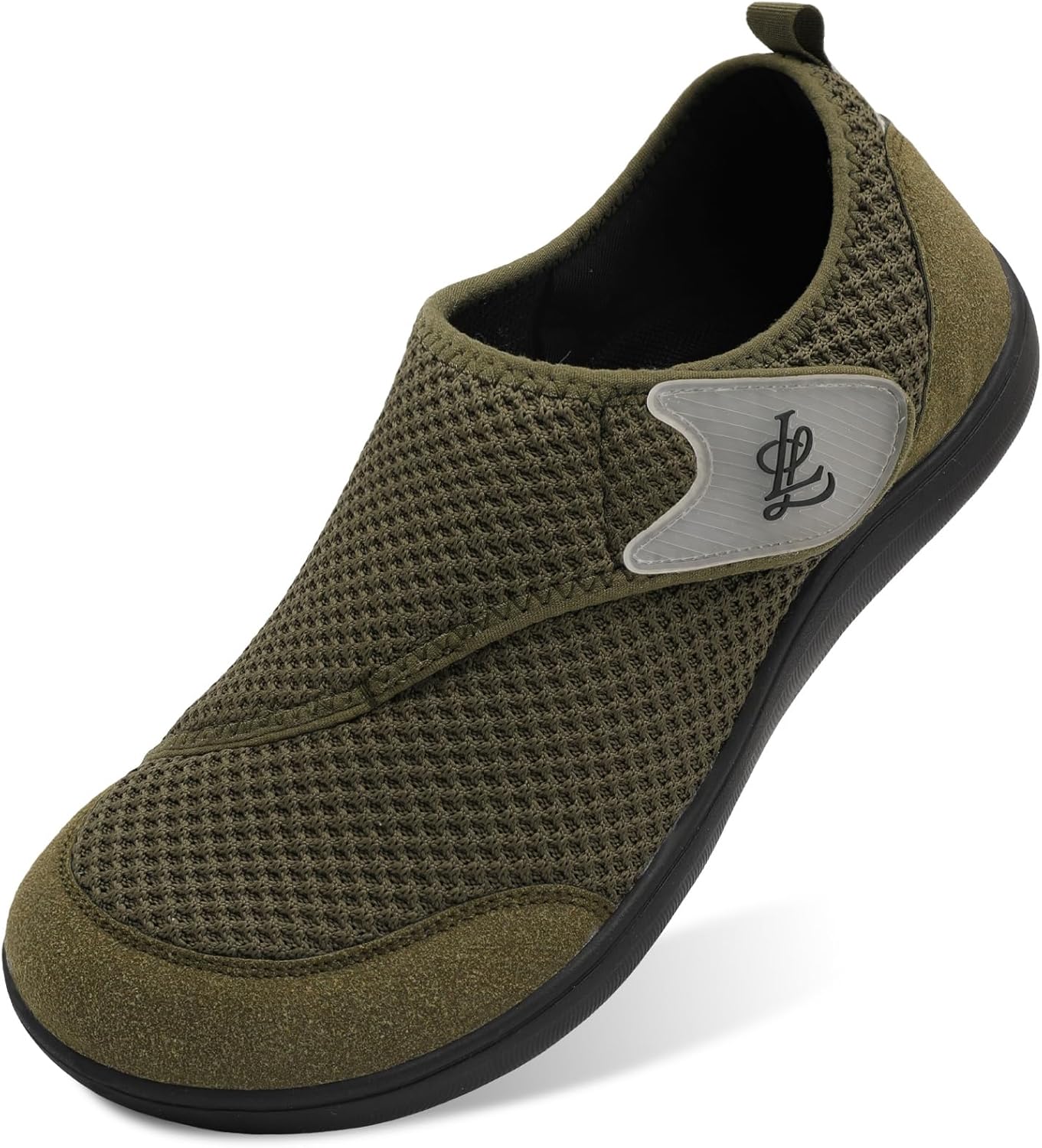 LeIsfIt Mens Walking Shoes Wide Adjustable Breathable Design