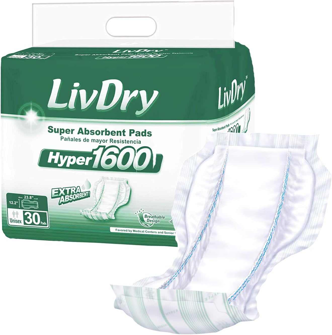 Ultimate Absorbency: LivDry Hyper 1600 Incontinence Pad Inserts