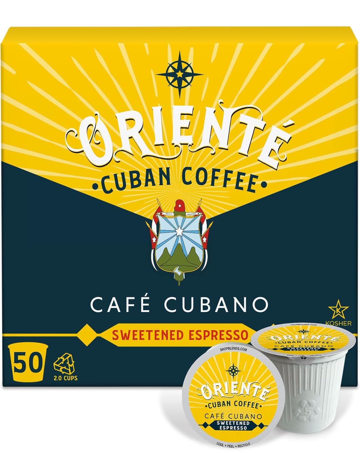 Oriente Sweetened Espresso Coffee Pods for Bold Cuban Flavor