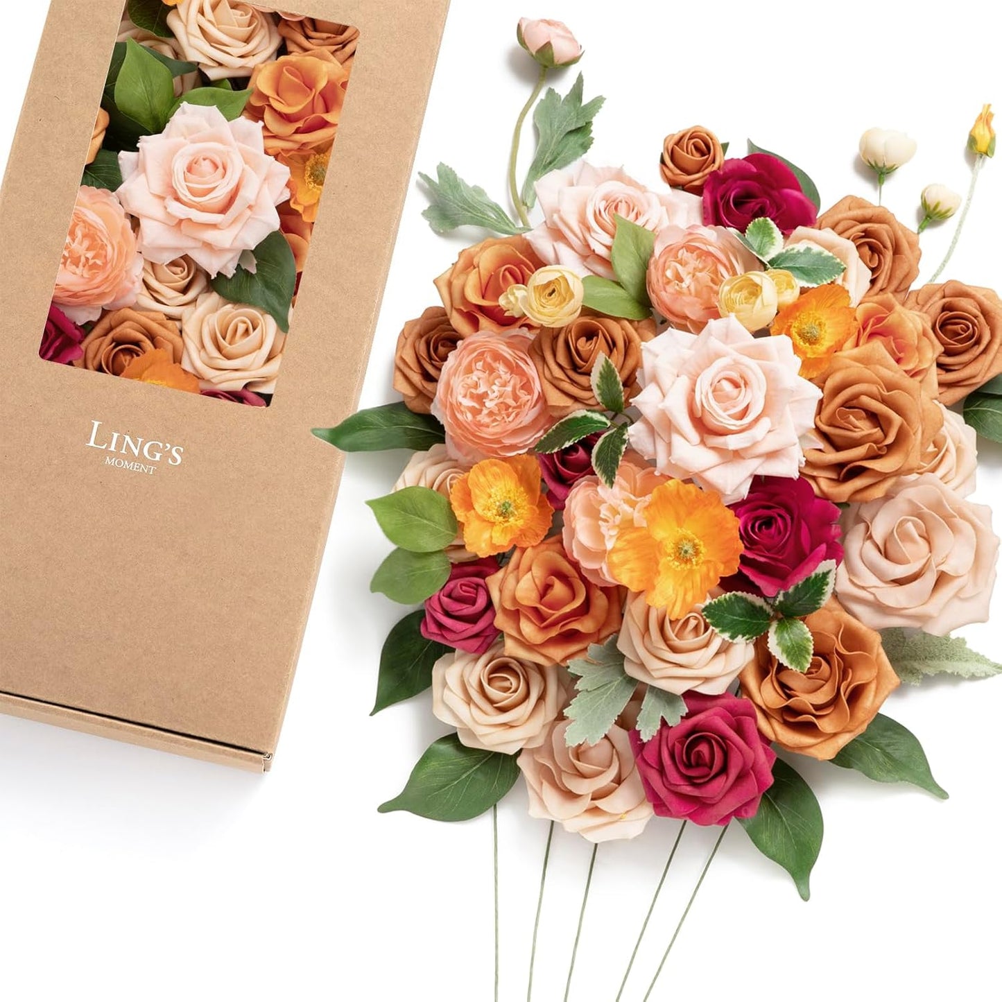 Ling's Moment Fake Flowers Box for Stunning Wedding Decor
