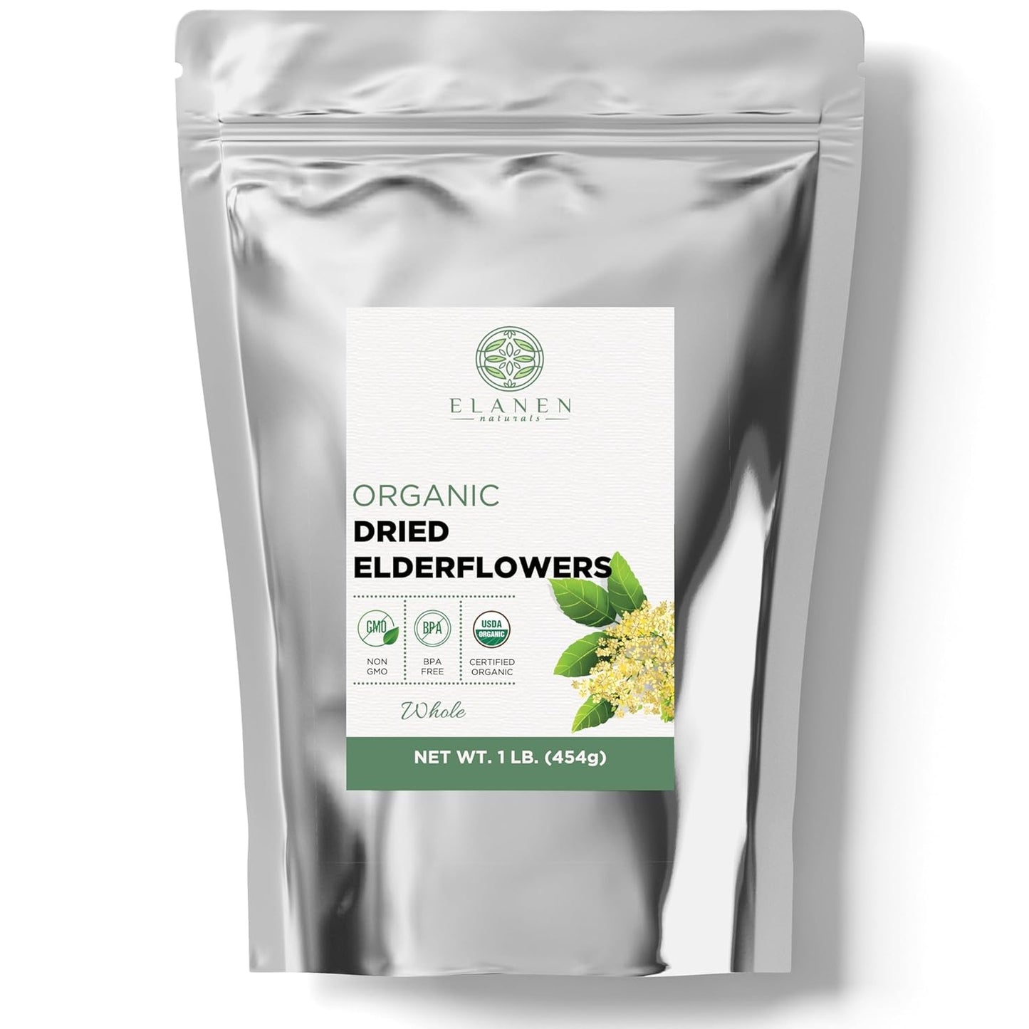 Organic Dried Elderflowers for Tea - Premium Quality Herbal Blend