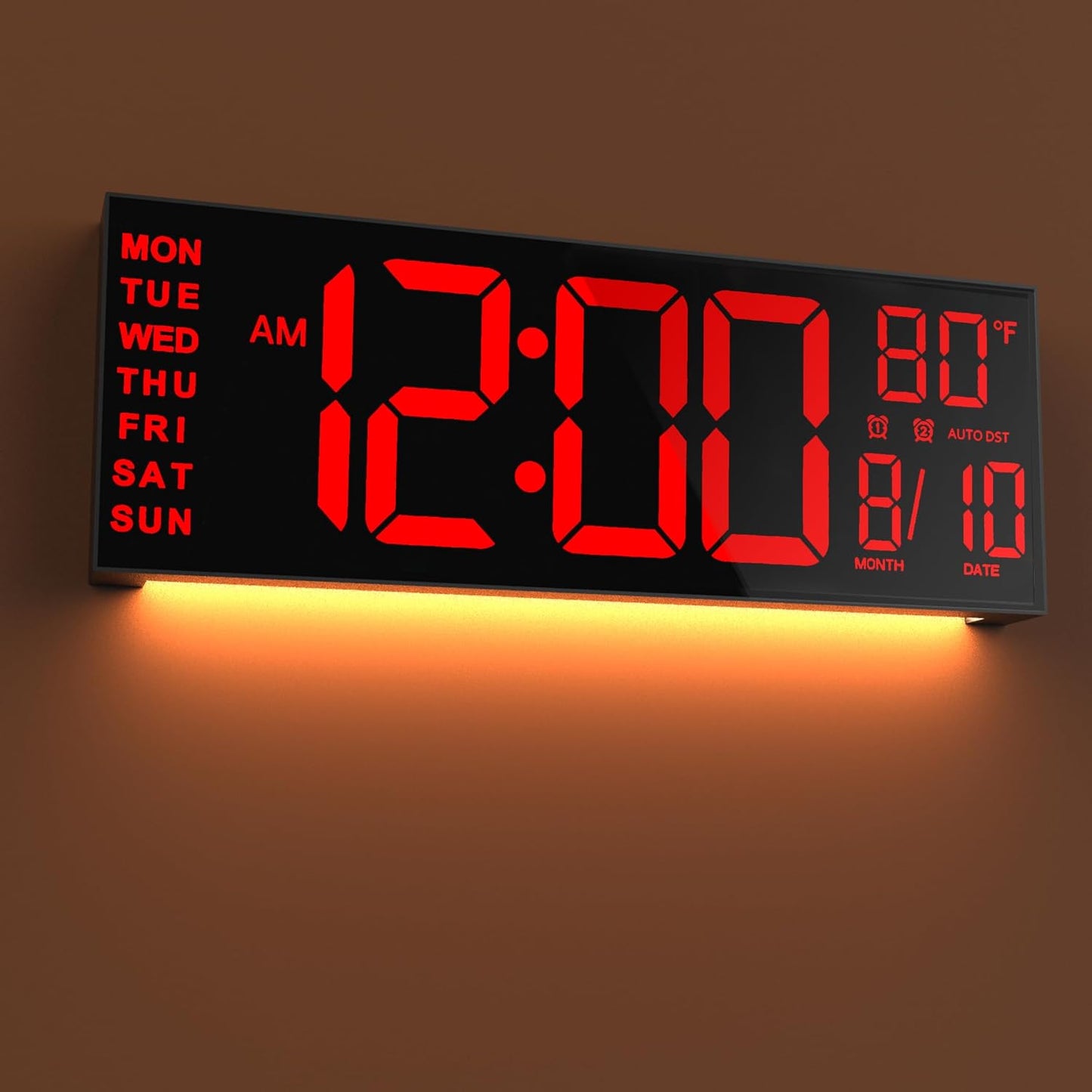 JALL 16in Large Digital Wall Mount Clock for Home & Office